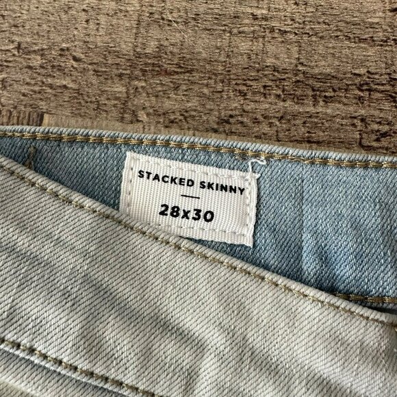 Pacsun light indigo denim jeans stacked skinny high waist men's 28 - Picture 7 of 11